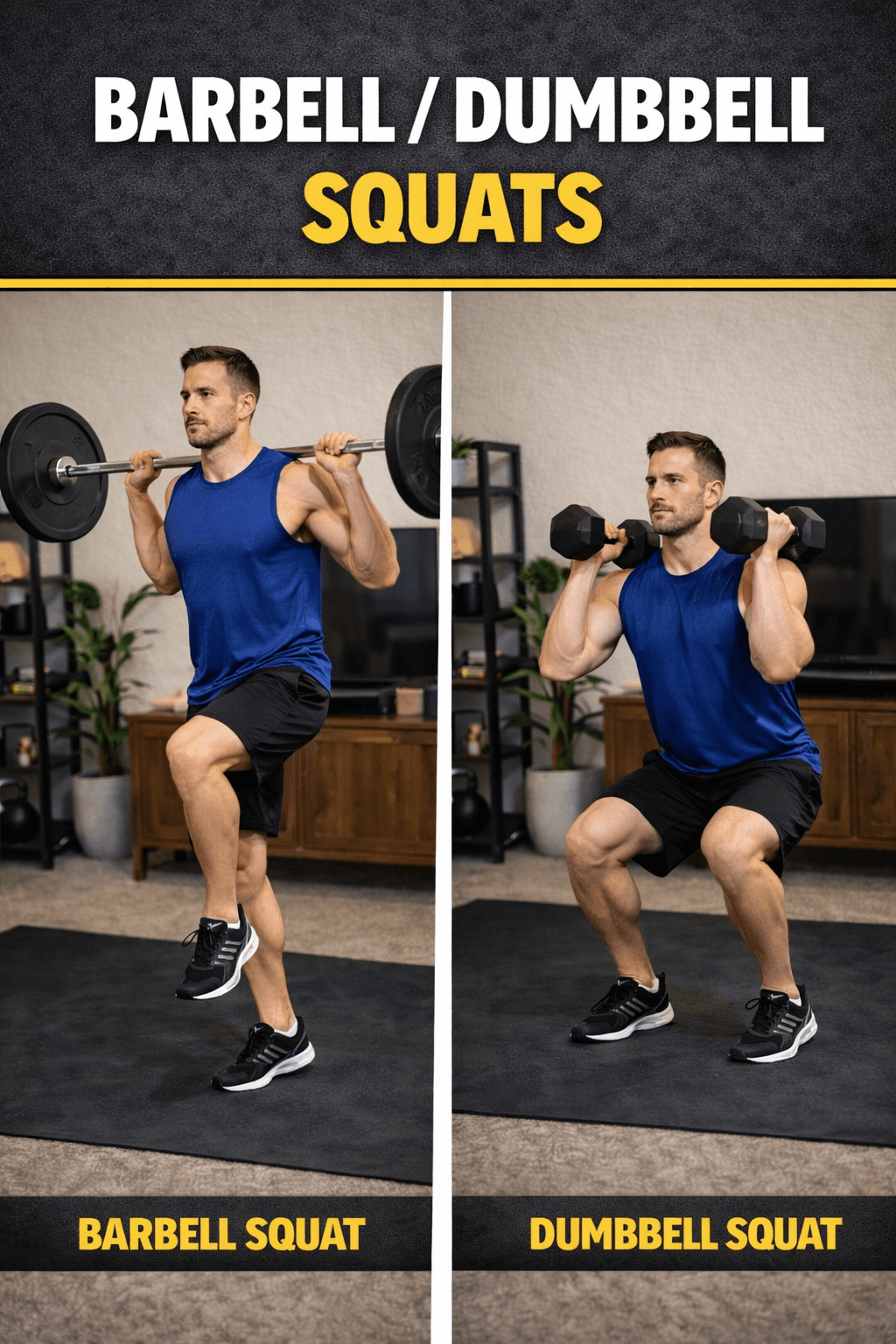 Barbell-dumbbell Squats